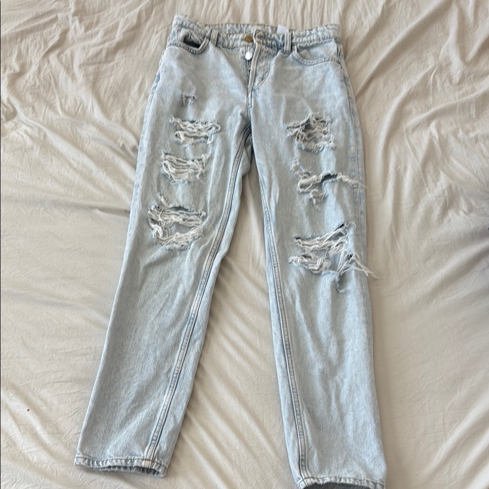 H&M Distressed Light Blue Jeans